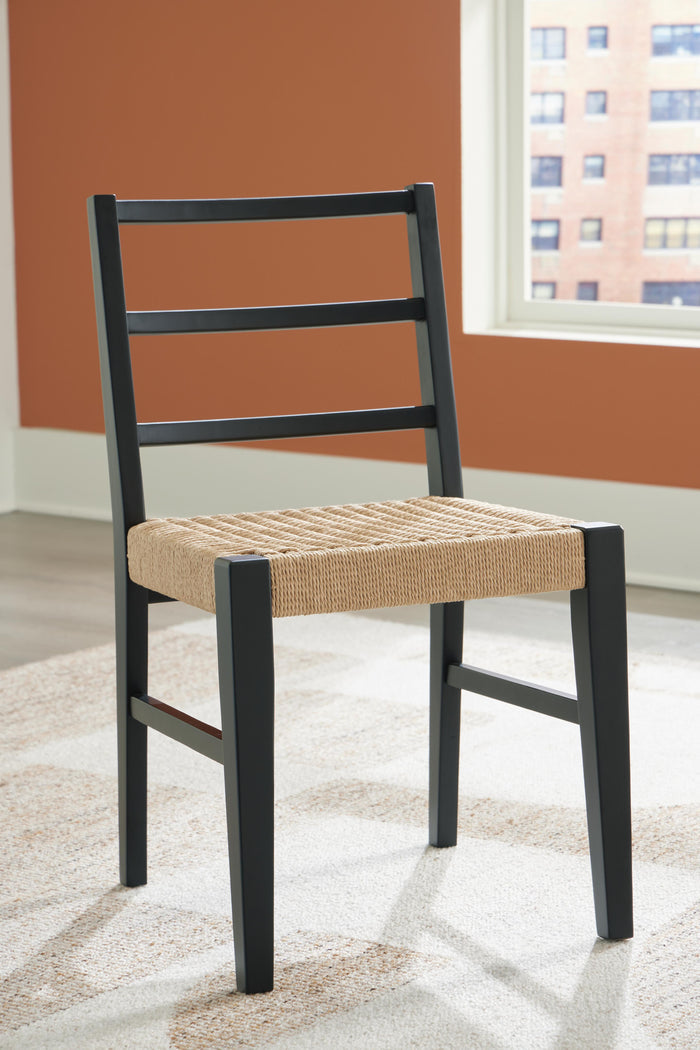 Isanti Light Brown/Black Dining Room Side Chair (Priced Per Item, Must Order 2, 4, 6, or 8) - Brand New
