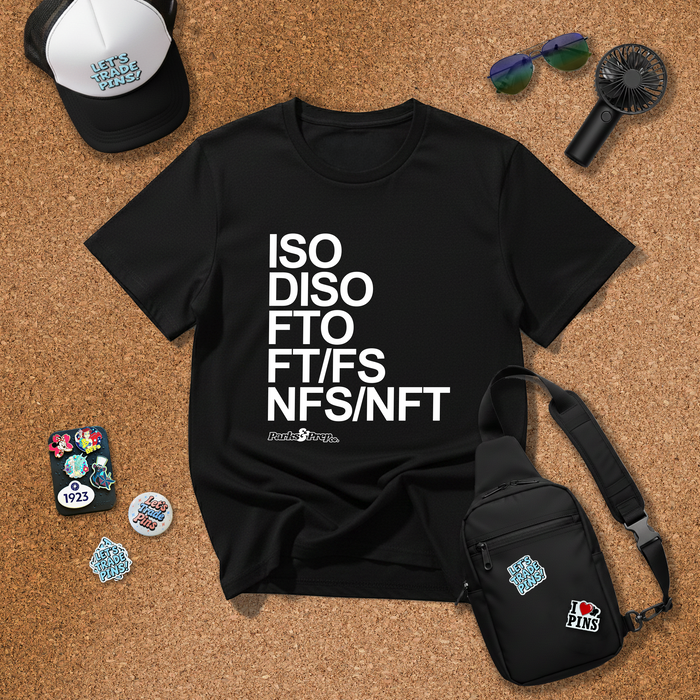 ISO Group Post Labels Acronym T-Shirt for Pin Traders