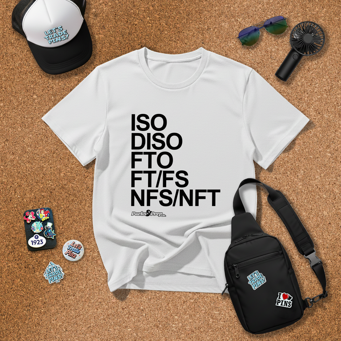 ISO Group Post Labels Acronym T-Shirt for Pin Traders