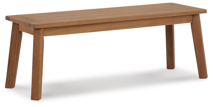 Janiyah Light Brown Bench - Brand New