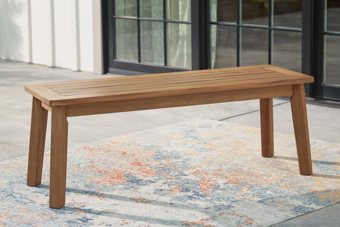 Janiyah Light Brown Bench - Brand New