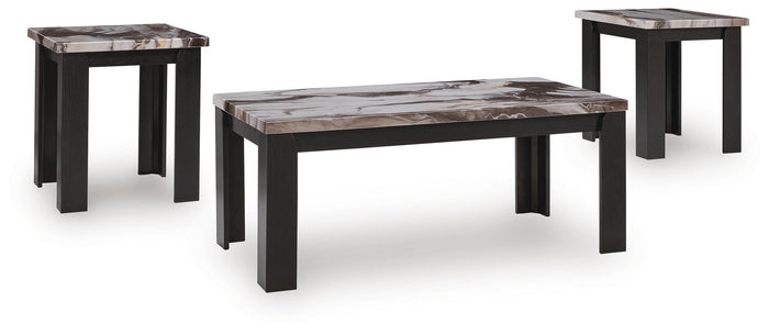 Jazmore Dark Brown Occasional Table Set (3/CN) - Brand New