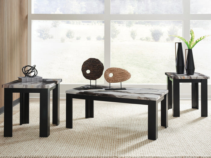 Jazmore Dark Brown Occasional Table Set (3/CN) - Brand New