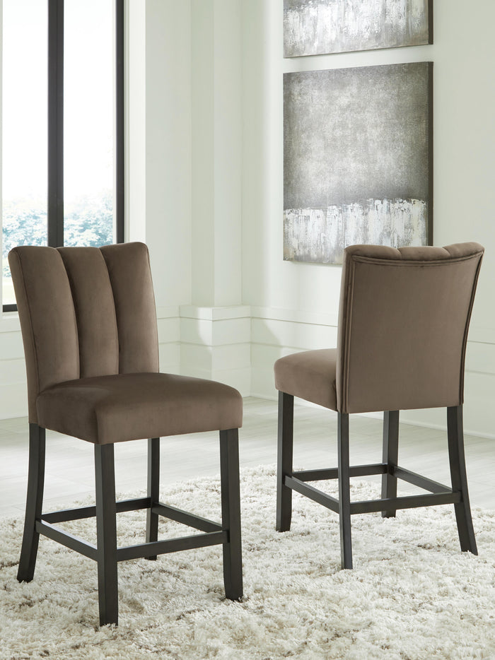 Jazmore Mocha Upholstered Barstool (Priced Per Item, Must Order 2, 4, 6, or 8) - Brand New