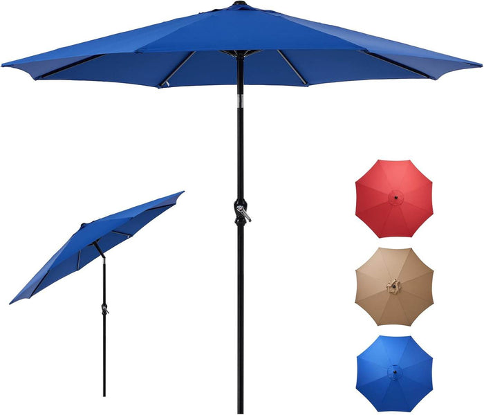 Jeco UB94  Aluminum Patio Market Umbrella Tilt with Crank, Fabric & Bronze Pole.Size 10ft" - Brand New