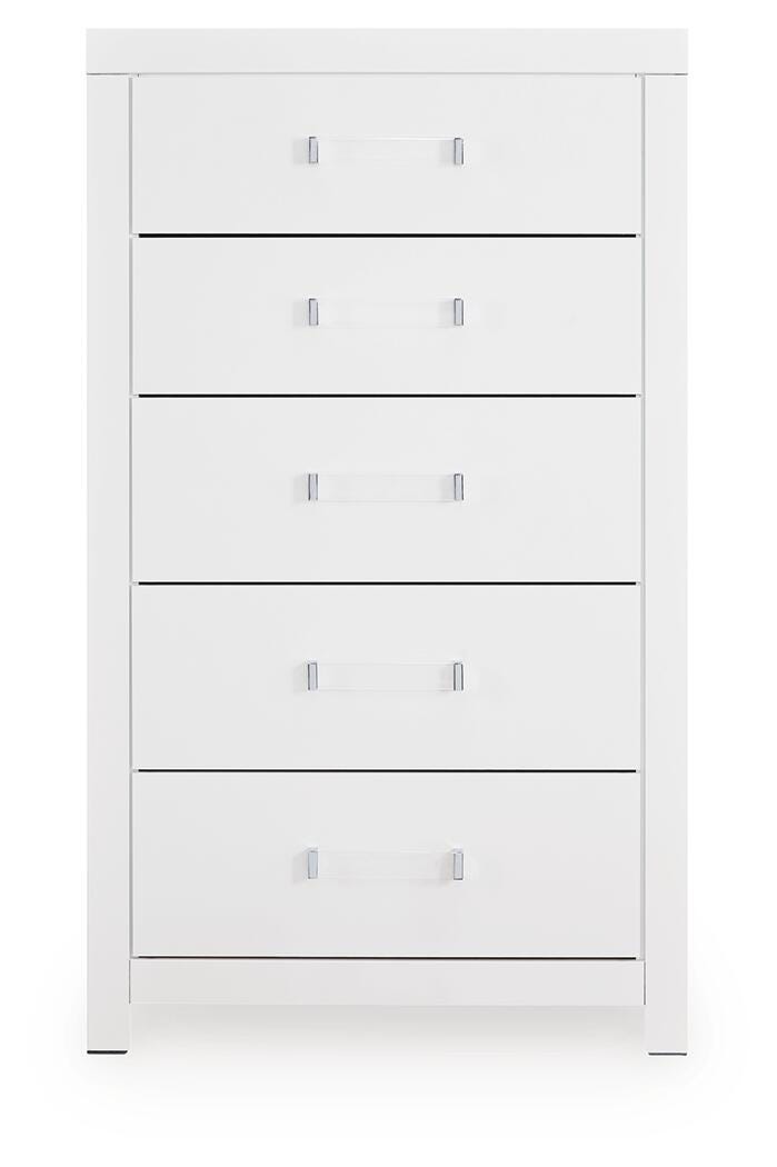 Jonnifer White Five Drawer Chest - Brand New