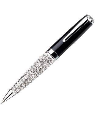 Jorg Gray Ballpoint Pen with Genuine Swarovski Crystal Barrel - JG Dome Logo - JG130