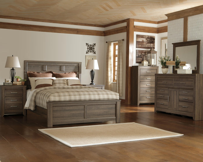 Juararo Dark Brown Two Drawer Night Stand - Brand New