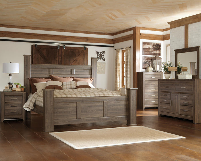 Juararo Dark Brown Two Drawer Night Stand - Brand New