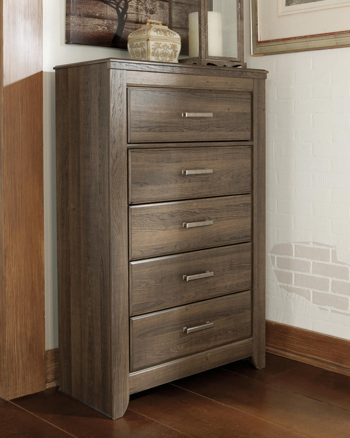 Juararo Dark Brown Two Drawer Night Stand - Brand New