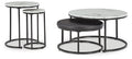 Jusmour Black/White Occasional Nesting TBL (4/CN) - Brand New