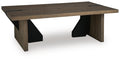 Kandinew Light Brown Rectangular Cocktail Table - Brand New