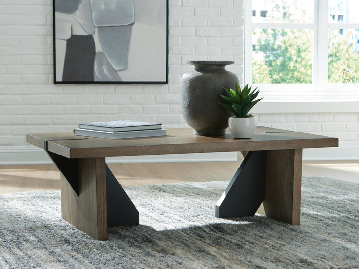 Kandinew Light Brown Rectangular Cocktail Table - Brand New