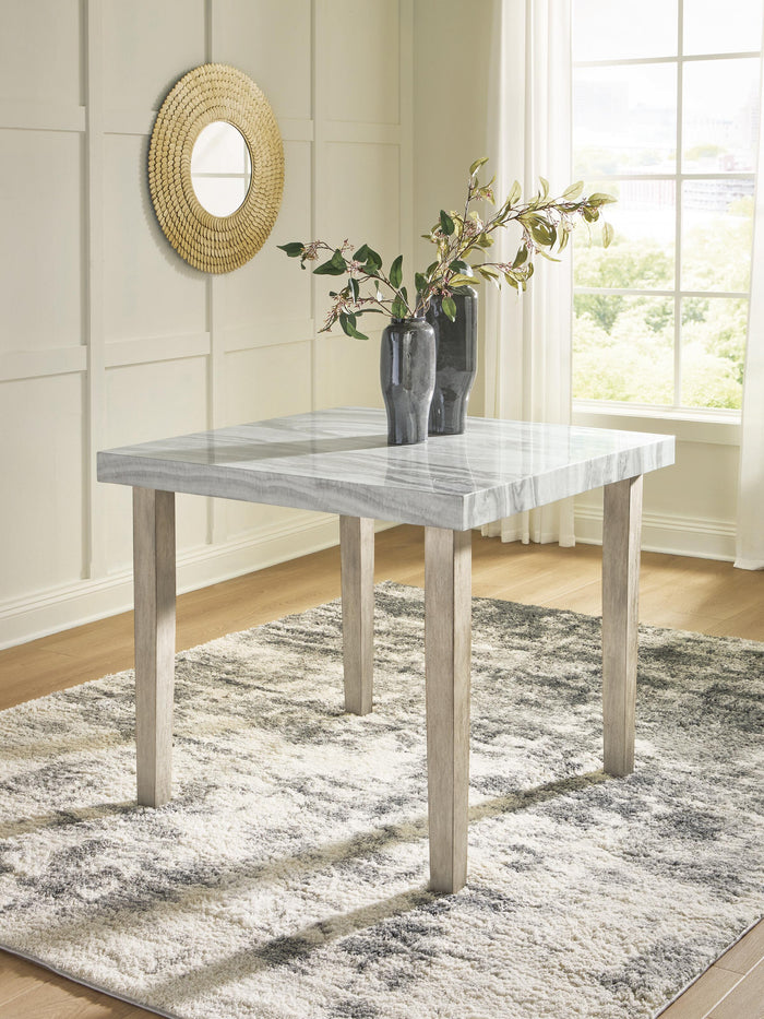 Karmenton Bisque Square DRM Counter Table - Brand New