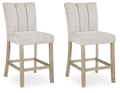 Karmenton Bisque Upholstered Barstool (Priced Per Item, Must Order 2, 4, 6, or 8) - Brand New