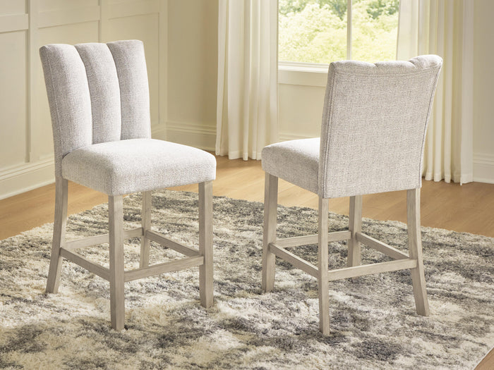 Karmenton Bisque Upholstered Barstool (Priced Per Item, Must Order 2, 4, 6, or 8) - Brand New