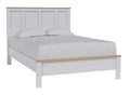 Kerisden White/Brown Full Panel Complete Bed Frame - Brand New