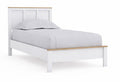Kerisden White/Brown Twin Panel Complete Bed Frame - Brand New
