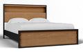Kozmour Black/Brown Q Bookcase Complete Bed Frame - Brand New