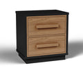 Kozmour Black/Brown Two Drawer Night Stand - Brand New