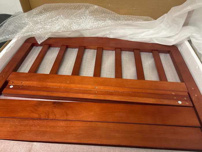 Ktaxon Baby Toddler Bed Solid Wood Bedroom Furniture with Safety Rails Espresso - Brand New