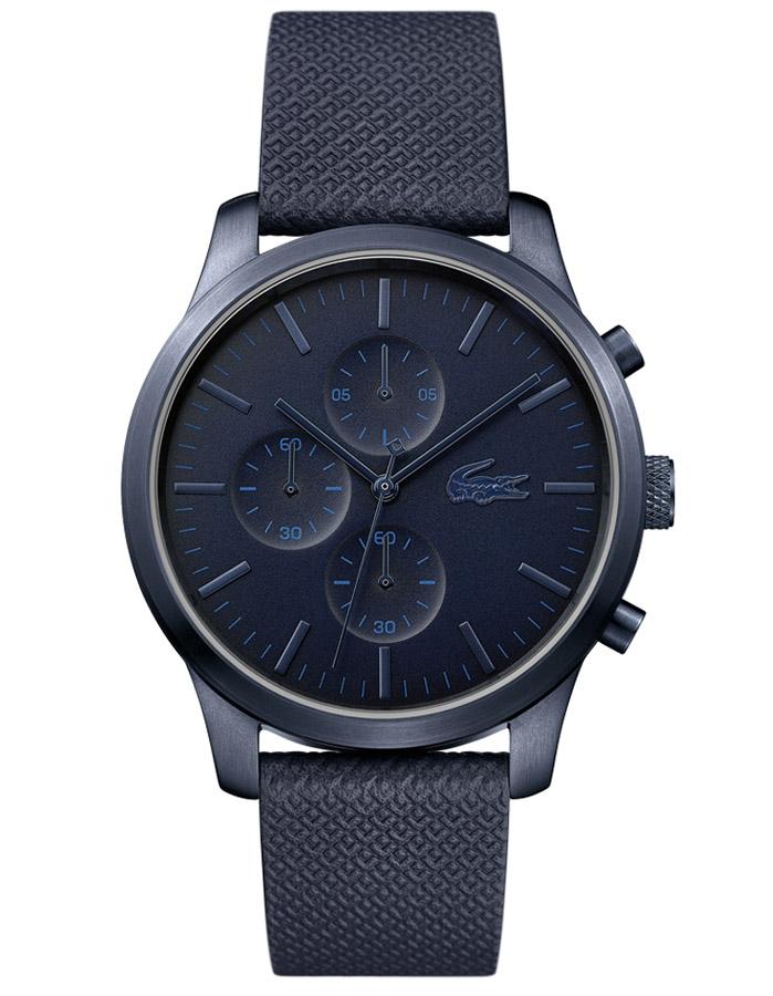 Lacoste 12.12 85th Anniversary Mens - Chronograph - Blue Metal - Pique Leather - 2010948