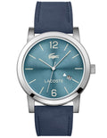 Lacoste Mens Metro Watch - Stainless Steel - Date - Blue Suede Leather Strap - 2010925