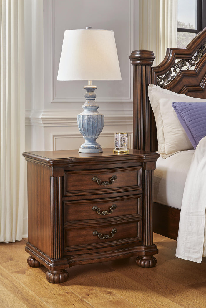 Lavinton Brown Three Drawer Night Stand - Brand New