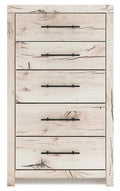 Lawroy Light Natural Five Drawer Chest - Brand New