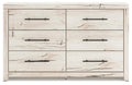 Lawroy Light Natural Six Drawer Dresser - Brand New