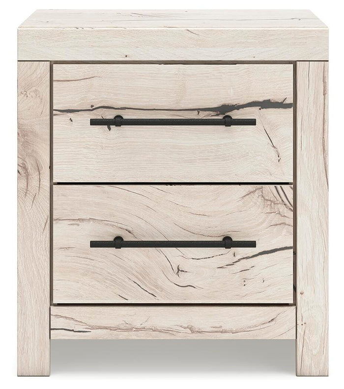 Lawroy Light Natural Two Drawer Night Stand - Brand New