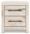 Lawroy Light Natural Two Drawer Night Stand - Brand New