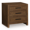 Lelander Brown Three Drawer Night Stand - Brand New