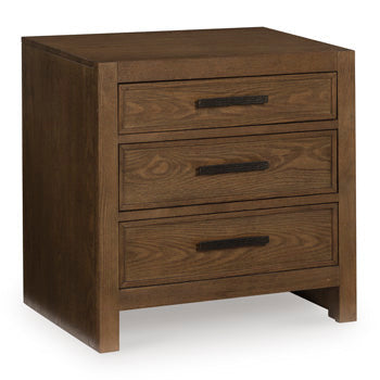 Lelander Brown Three Drawer Night Stand - Brand New