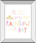 Lets Chase Rainbows III By Jenaya Jackson - Mirror Framed Print Wall Art - White