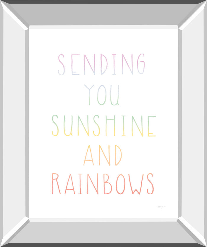 Lets Chase Rainbows VI By Jenaya Jackson - Mirror Framed Print Wall Art - White