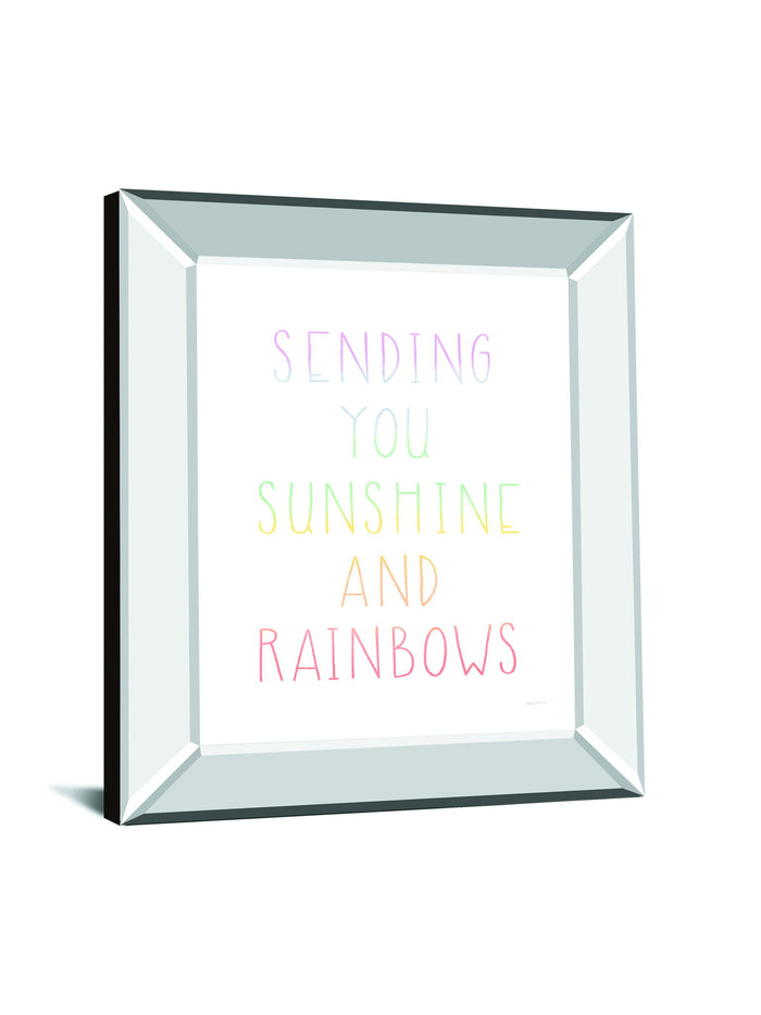 Lets Chase Rainbows VI By Jenaya Jackson - Mirror Framed Print Wall Art - White