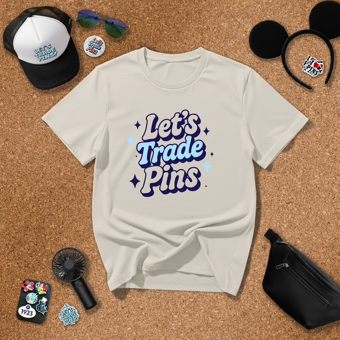 Let's Trade Pins! Vintage-Look T-Shirt for Pin Traders