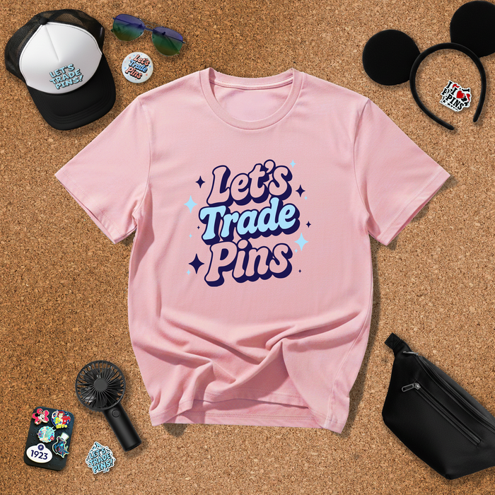 Let's Trade Pins! Vintage-Look T-Shirt for Pin Traders