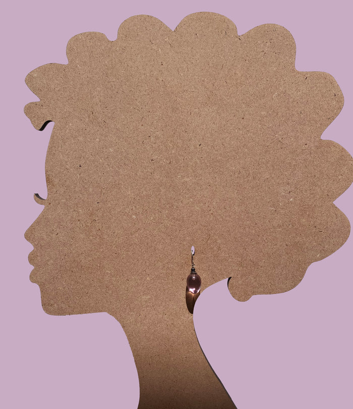 Light mauve German glass drop earrings with berry-shaped design from the Owen Glass Collection, showcasing delicate craftsmanship.