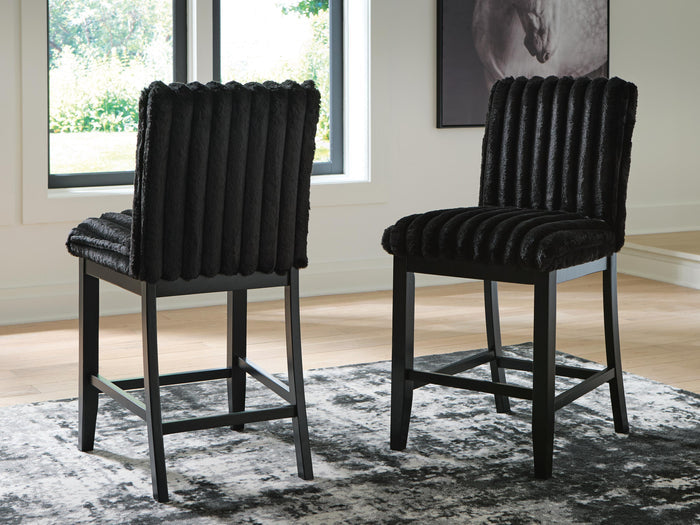 Lilyberg Black Upholstered Barstool (Priced Per Item, Must Order 2, 4, 6, or 8) - Brand New