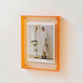 MEELANO Livlig Akryl Fotoramme Med Transparente Farvede Kanter Orange