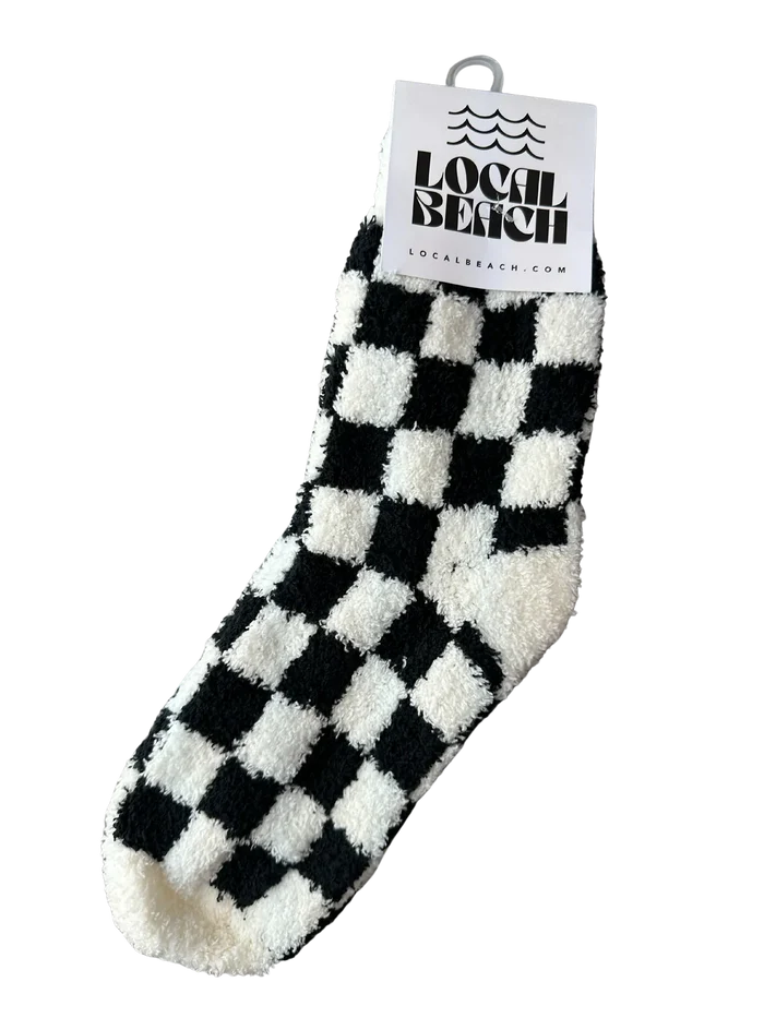 LOCAL BEACH COZY SOCKS - CHECKER