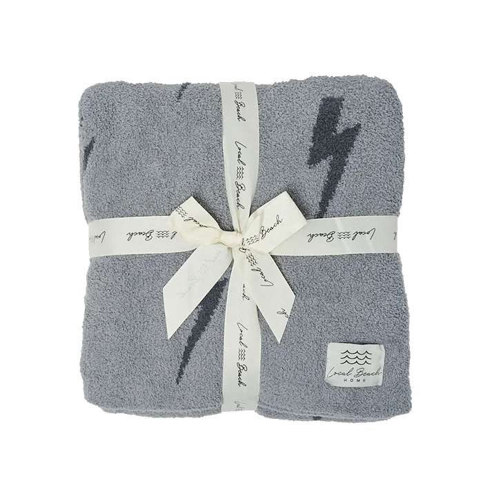 LOCAL BEACH LUXE HOME BLANKET - LIGHTENING BOLT