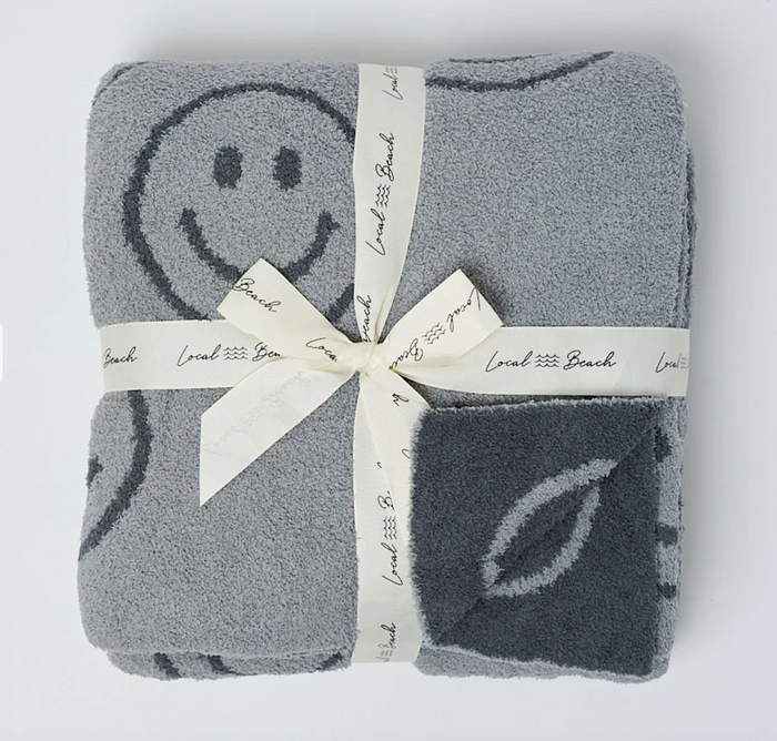 LOCAL BEACH LUXE HOME BLANKET - DARK GREY/SLATE