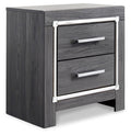 Lodanna Gray Two Drawer Night Stand - Brand New