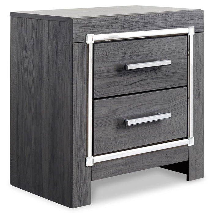 Lodanna Gray Two Drawer Night Stand - Brand New