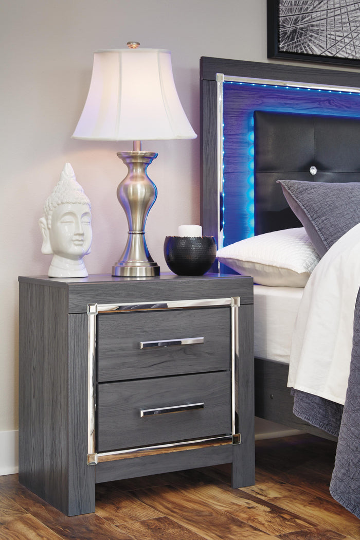 Lodanna Gray Two Drawer Night Stand - Brand New