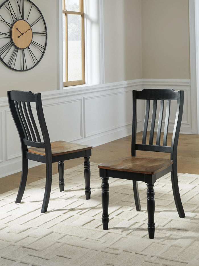Loganeer Black/Brown Dining Room Side Chair (Priced Per Item, Must Order 2, 4, 6, or 8) - Brand New