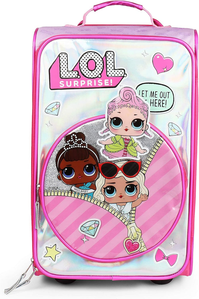 LOL Rolling Suitcase with Wheels for Girls, Hardside Travel LOL Surprise Luggage - Brand New - Open Box